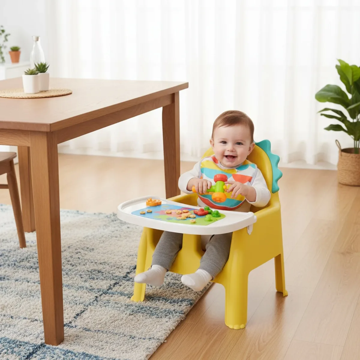 Cadeira Infantil Baixa TinySteps com Rodas e Encosto - Conforto e Leveza para Bebês e Crianças — imagem 1