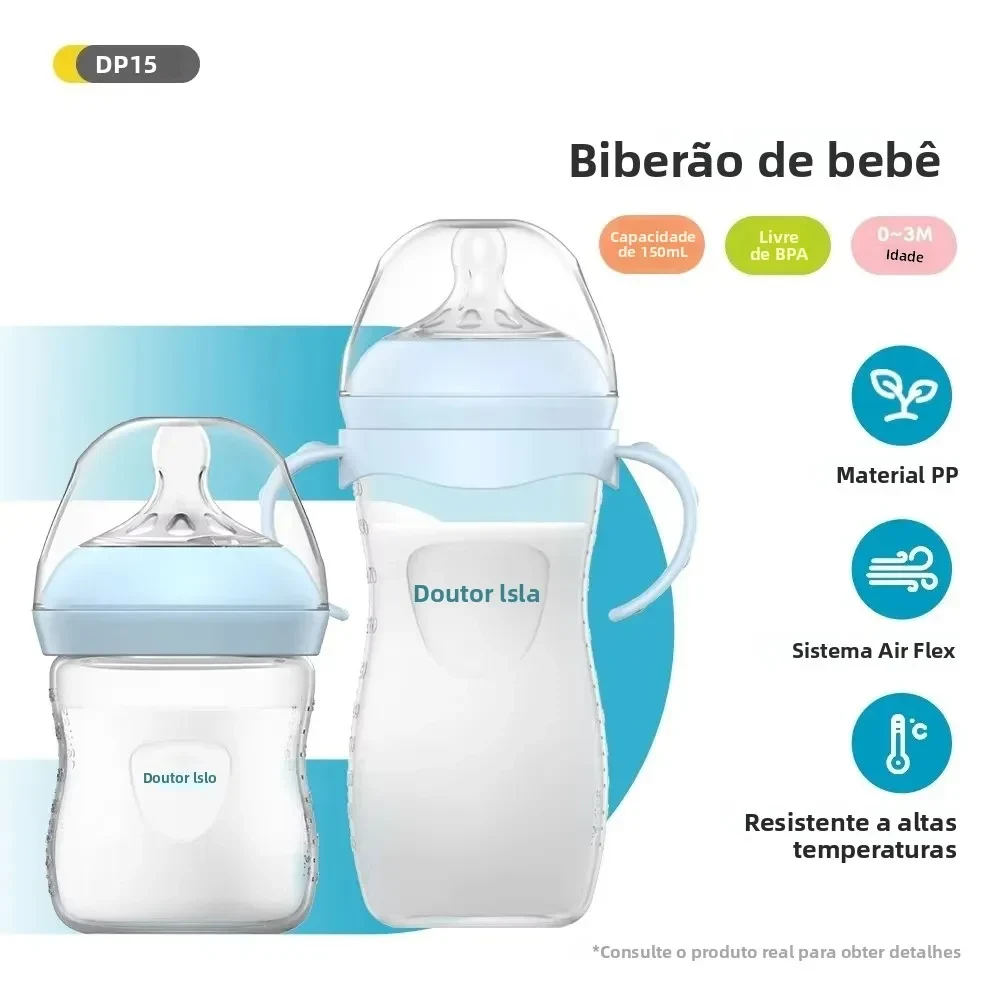 Mamadeira Ergonômica TinySteps com Alça para Bebês - Fluxo Médio e Livre de BPA para Recém-Nascidos — imagem 1