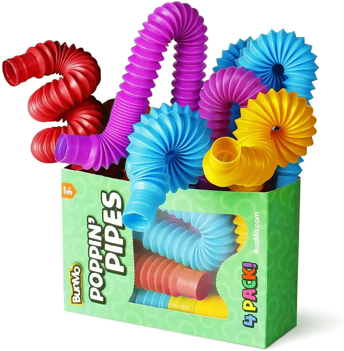 Kit 4 Mini Tubos Sensoriais Coloridos TinySteps: Brinquedo Fidget para Estresse, Autismo e TDAH — imagem 1