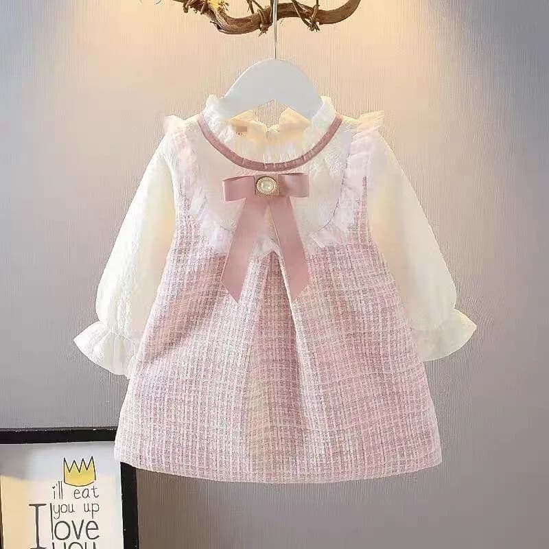 Vestido Infantil Soltinho Algodão Estampado com Laço – Conforto e Estilo para Meninas TinySteps