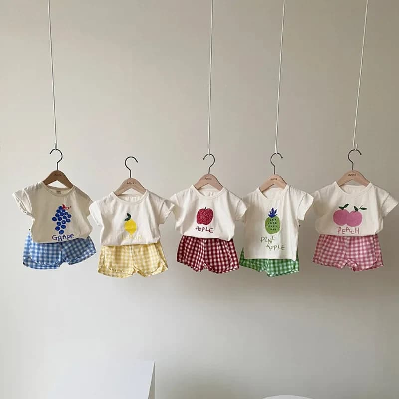 Pijama Infantil Verão Unissex TinySteps – Conjunto Confortável e Fresquinho para Noites Tranquilas de Bebês e Crianças