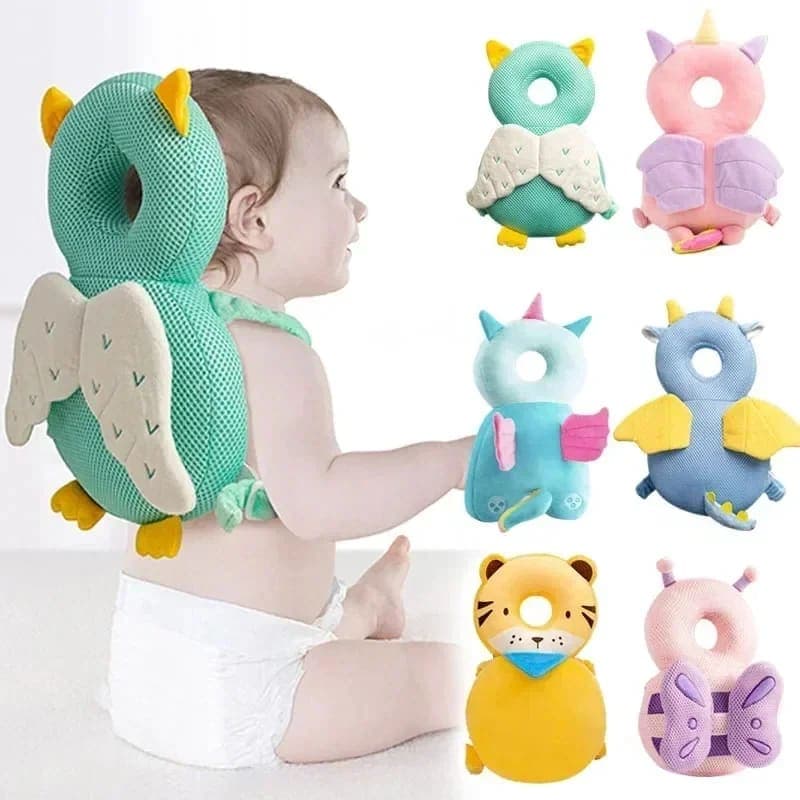 Protetor de Cabeça e Costas de Bebê Divertido Anjo ou Abelha TinySteps | Antichoque para Primeiros Passos — imagem 1