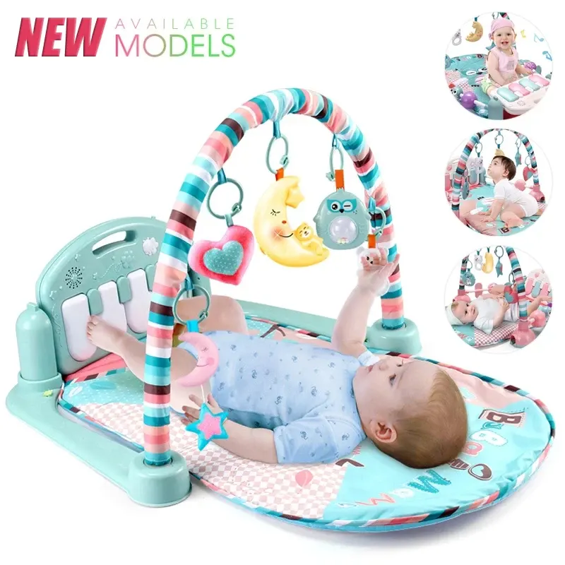 Tapete de Atividades Musical TinySteps com Piano para Bebês e Brinquedos Suspensos | Estímulo e Desenvolvimento Infantil