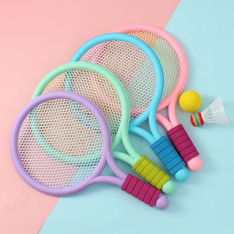 Kit Raquete Infantil TinySteps para Tênis e Badminton - Diversão Esportiva ao Ar Livre para Crianças
