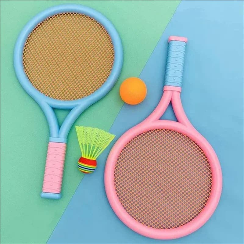Kit de Raquetes Infantis TinySteps para Badminton e Tênis – Diversão ao Ar Livre em Família e Desenvolvimento Motor
