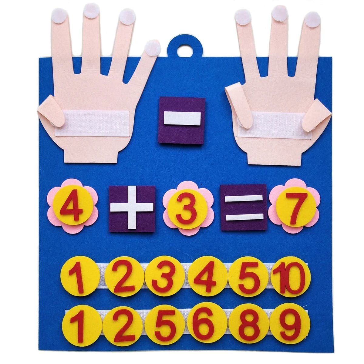 Brinquedo Educativo Montessori de Feltro Números e Contagem TinySteps | Jogo Pedagógico Infantil