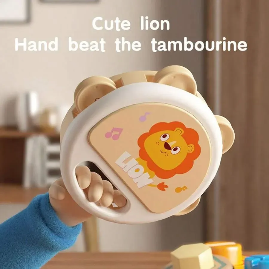 Pandeiro Infantil TinySteps com Formato de Animal para Bebês | Instrumento Musical Percussão Educativo