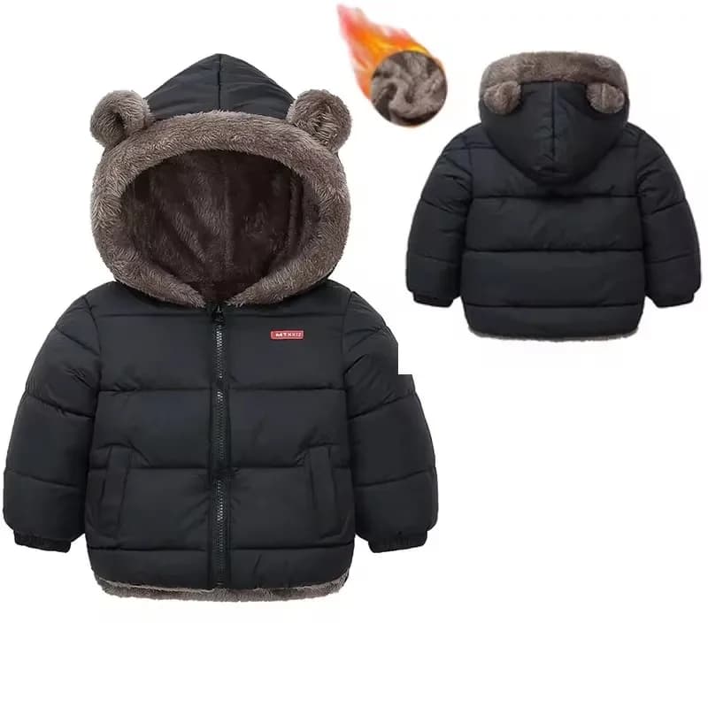 Jaqueta Infantil Acolchoada de Inverno com Capuz para Meninos e Meninas TinySteps - Quentinho e Confortável para Brincadei